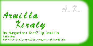 armilla kiraly business card